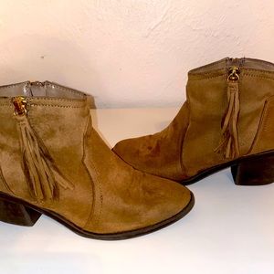 Tan Suede Booties